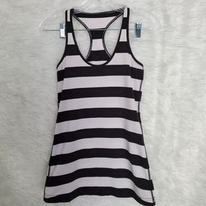 Lululemon Striped Black & White Racerback Tanktop